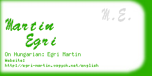 martin egri business card